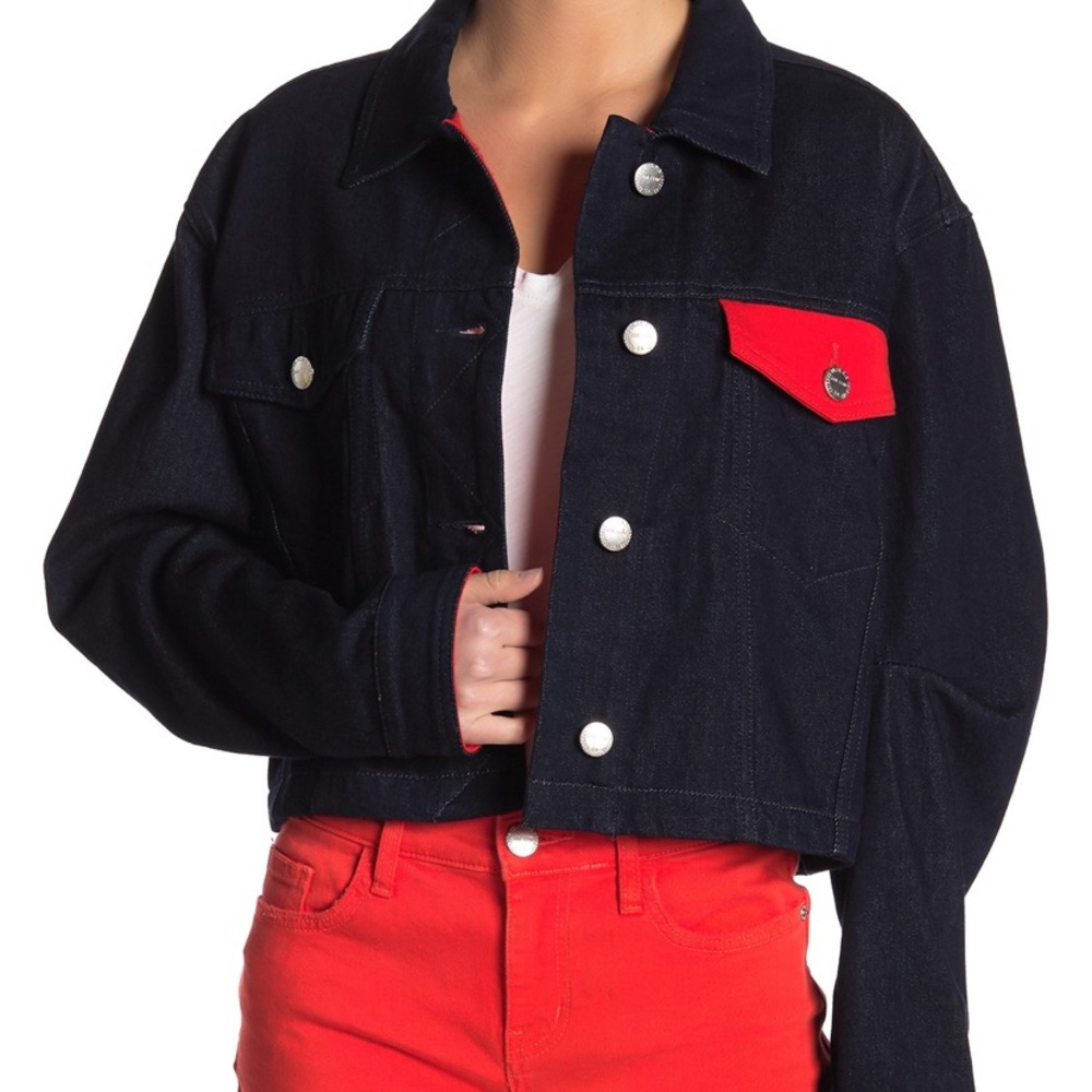 CURRENT/ELLIOTT • cropped denim jacket - Picture 1 of 3